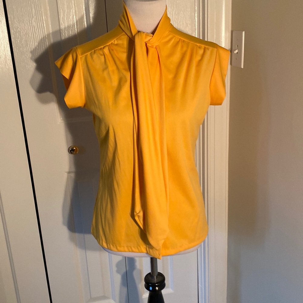 Vintage 1980s Dressy Yellow Blouse